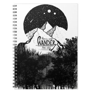 Caderno Espiral Nem todos que WANDER estão perdidos na citação da