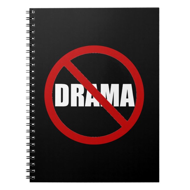 Caderno Espiral Nenhum drama (Frente)