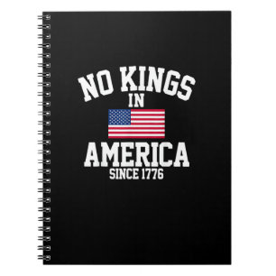 Caderno Espiral Nenhum Rei na América Bandeira dos EUA Estilo Retr