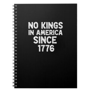 Caderno Espiral Nenhum Rei na América desde 1776 Democratas Patrió