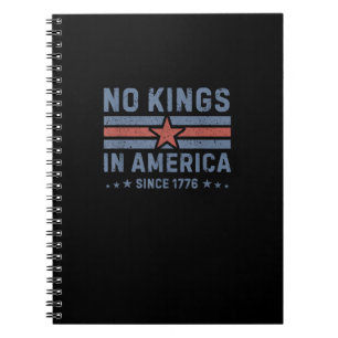 Caderno Espiral Nenhum Rei na América desde 1776 Vintage