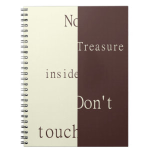 Caderno Espiral Nenhum Tesouro Dentro – Não Toque