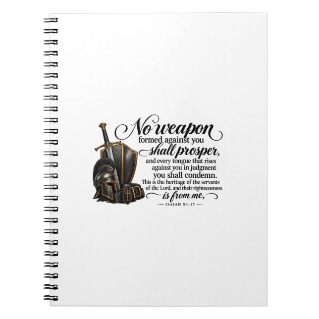 Caderno Espiral Nenhuma arma (Frente)