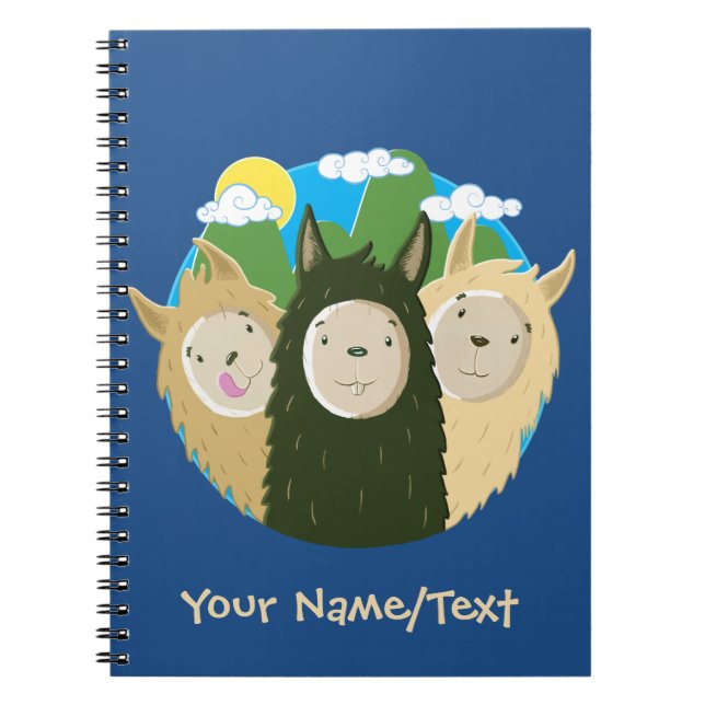 Caderno Espiral Nenhuns irmãos dos lamas do drama (Frente)