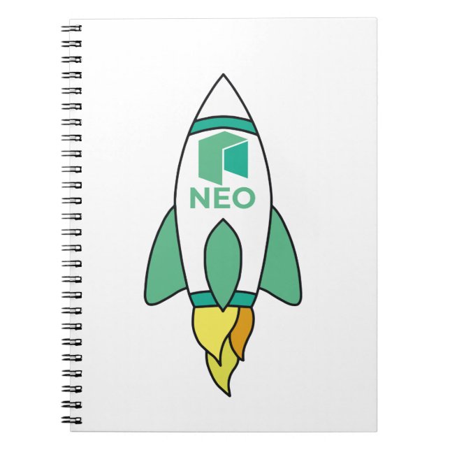 Caderno Espiral Neo Para O Foguete Da Lua (Frente)