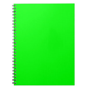 Caderno Espiral Neon Electric Green Solid Color Clássico