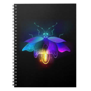 Caderno Espiral Neon Firefly a preto