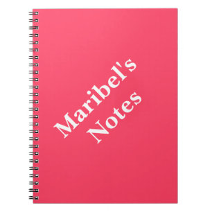 Caderno Espiral Neon Fuchsia Name College
