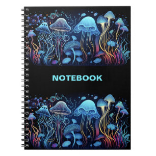Caderno Espiral Neon Jellyfish