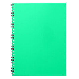 Caderno Espiral Neon Mint Cor Sólida Minimalista