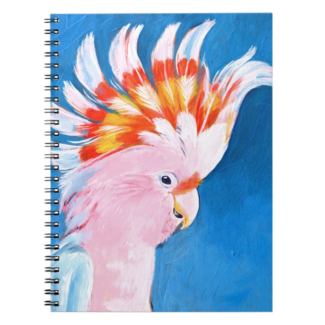 Caderno Espiral Neon Mohawk - Cockatoo Rosa (Frente)