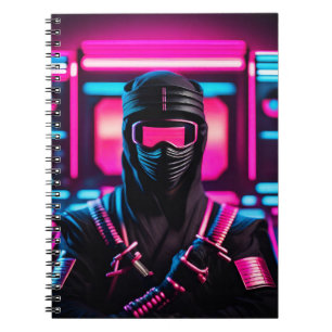 Caderno Espiral neon ninja