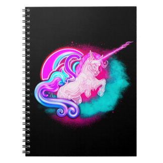 Caderno Espiral Neon Unicorn