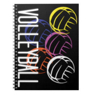 Caderno Espiral Neon Volleybolas