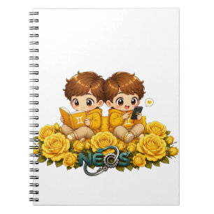 Caderno Espiral Neos Kawaii Zodíaco Gêmeos