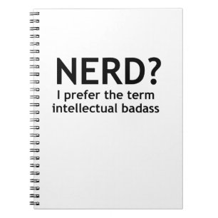 Caderno Espiral Nerd? Engraçado, design nerd