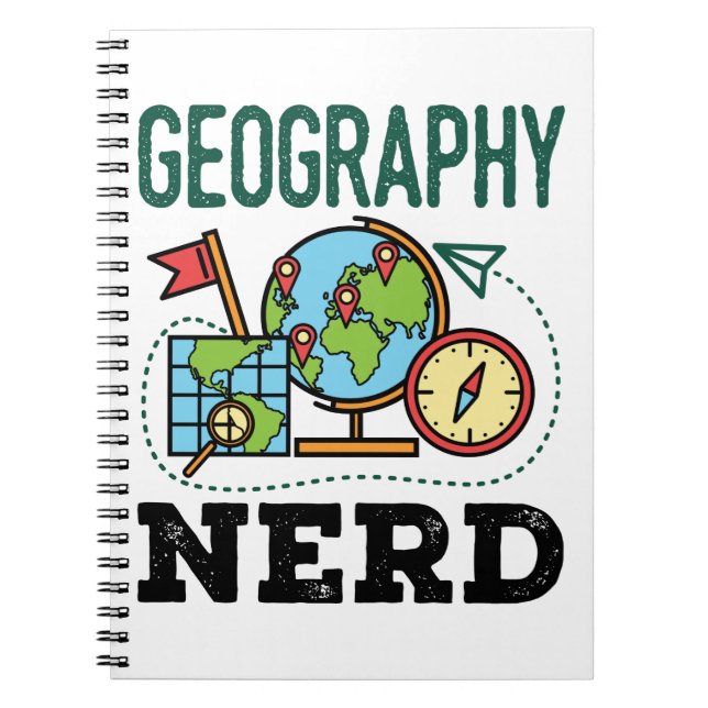 Caderno Espiral Nerd geográfico (Frente)