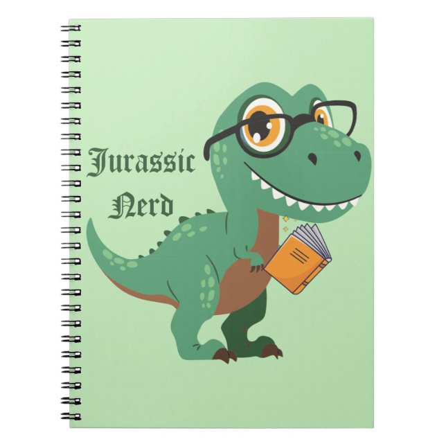 Caderno Espiral nerd jurássico (Frente)