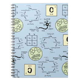 Caderno Espiral Nerd Neurônio de Células Genéticas de Professores 