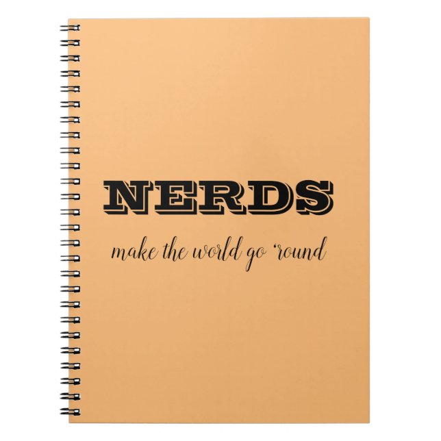 Caderno Espiral NERDS fazem o mundo girar (Frente)