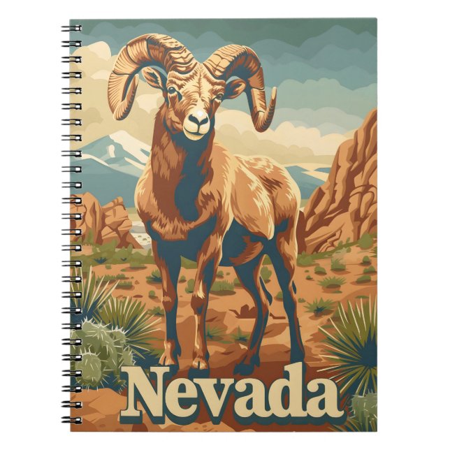 Caderno Espiral Nevada Bighorn Sheep (Frente)