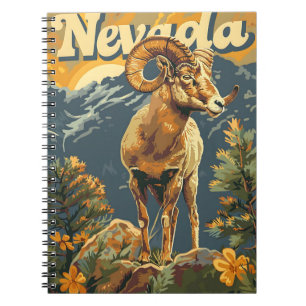Caderno Espiral Nevada Bighorn Sheep Vintage
