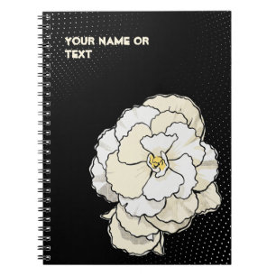 Caderno Espiral Neve Botânica: A Begônia Branca Sem Parar Pop Art
