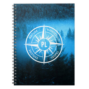 Caderno Espiral Névoa emblem monograma em estrela de pântano