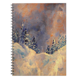 Caderno Espiral Névoa no pico 2009 da neve