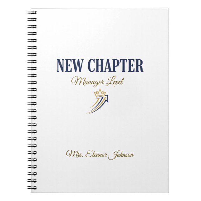 Caderno Espiral New Chapter Manager Level Personalized (Frente)