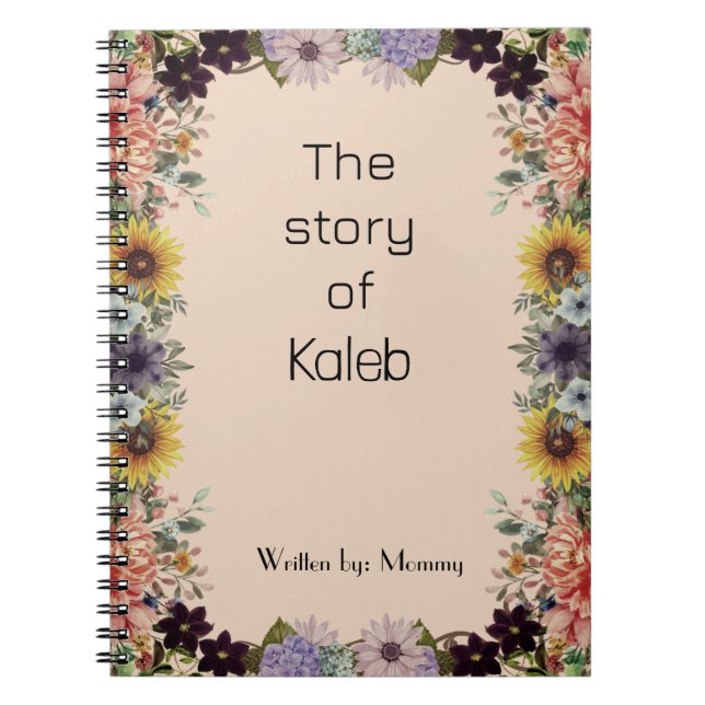 Caderno Espiral New Mommy's Journal Custom Personalized Spiral  (Frente)