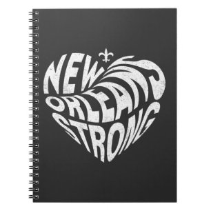 Caderno Espiral New Orleans Nola Strong Heart