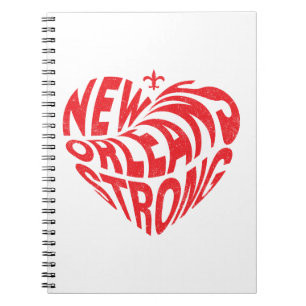 Caderno Espiral New Orleans Nola Strong Heart