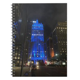 Caderno Espiral New York Central Building NYC Park Avenue Night