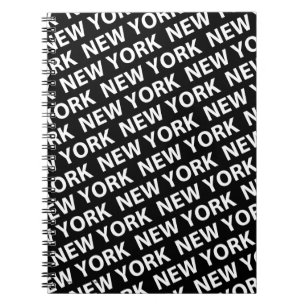 Caderno Espiral New York Pattern White