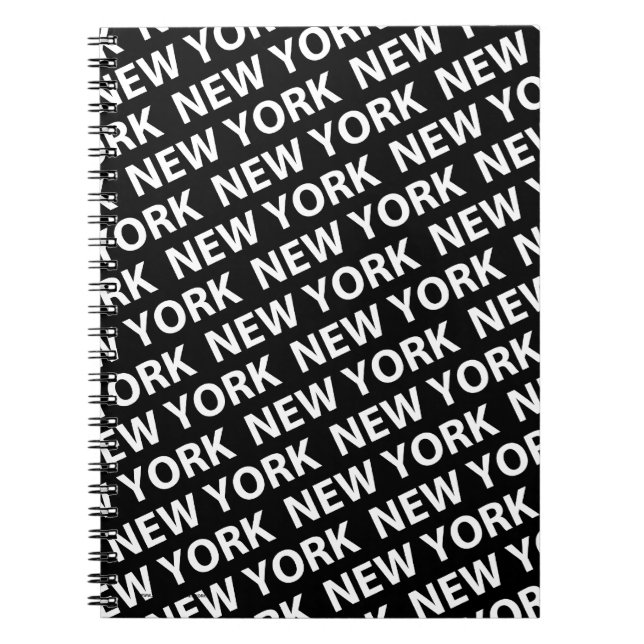 Caderno Espiral New York Pattern White (Frente)