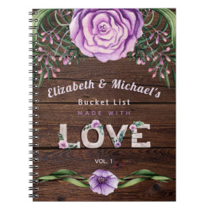 Caderno Espiral Newlyweds BUCKET LIST Custom