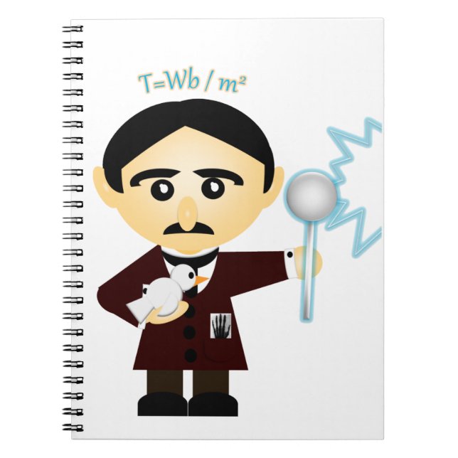 Caderno Espiral Nikola Tesla (Frente)