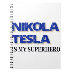 Caderno Espiral Nikola Tesla É Minha Super-Herói