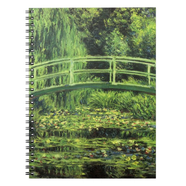 Caderno Espiral Ninféias Brancas de Claude Monet, Arte Antiga (Frente)
