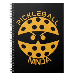 Caderno Espiral Ninja de pickleball - laranja
