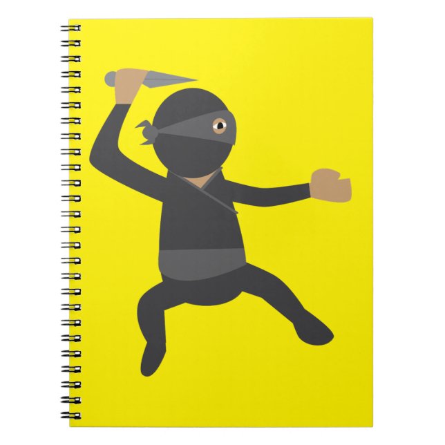 Caderno Espiral Ninja Engraçado (Frente)