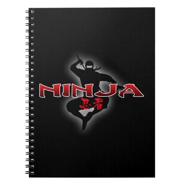 Caderno Espiral Ninja Silhouette (Frente)