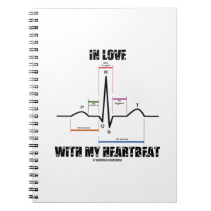 Caderno Espiral No amor com minha pulsação do coração