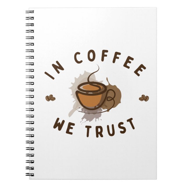 Caderno Espiral No café confiamos em engraçado (Frente)