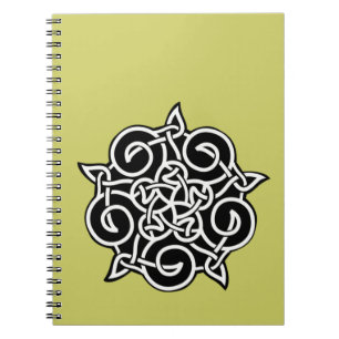 Caderno Espiral Nó Celta Preto e Branco