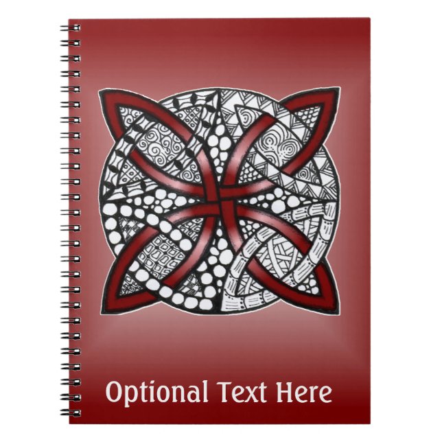 Caderno Espiral Nó Celular Original Design Vermelho (Frente)