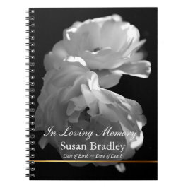 Caderno Espiral No Loving Memory Rosa Funeral Guest Book 1