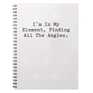 Caderno Espiral No Meu Elemento Encontrando Todos os Ângulos Desig