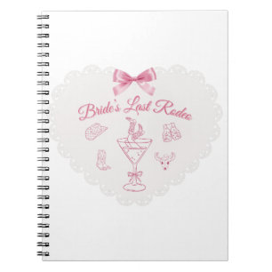 Caderno Espiral “No Último Rodeio” Tribu da Noiva Western Despedid